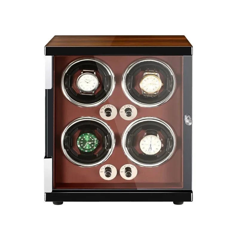 WATCHMATIC Bruno Dark Brown Luxury Watch Winder - 6 Slots 14:200000195Brown-6;5:201452367Vertical type D - WatchMatic